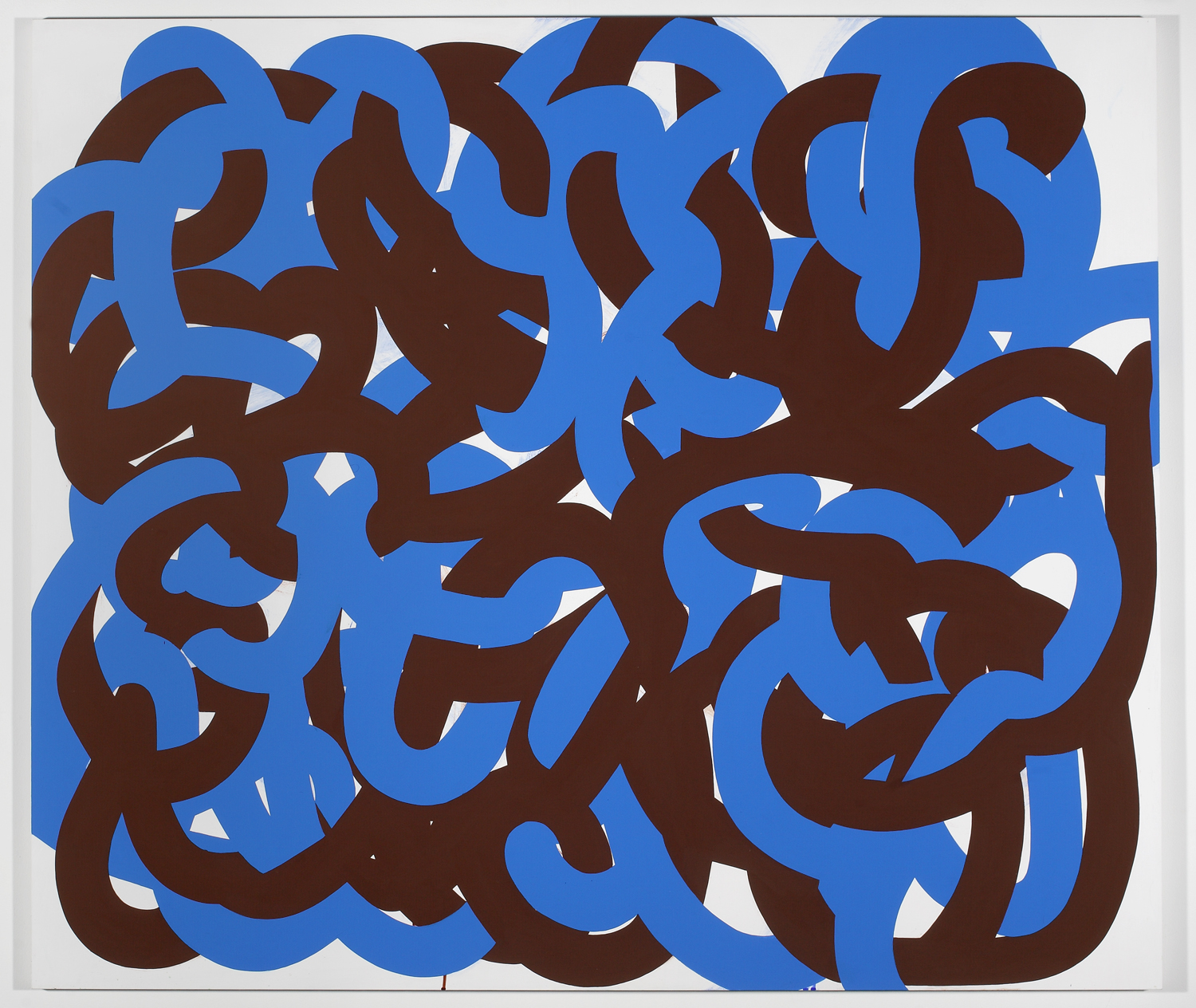    Big Tangle (Blue/Brown) &nbsp; 2010  Acrylic on board &nbsp; 150 x 120cm 