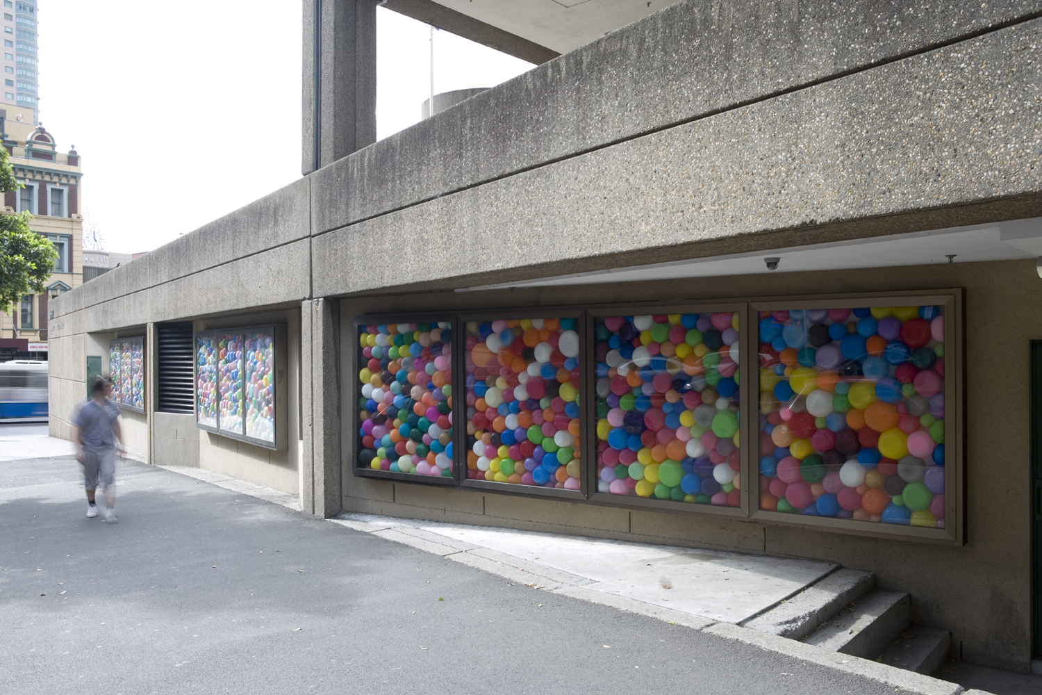 Around Around 2006 McK17 Public Art Project, McKell Building, Government Architects Office, Sydney Balloons and existing vitrines