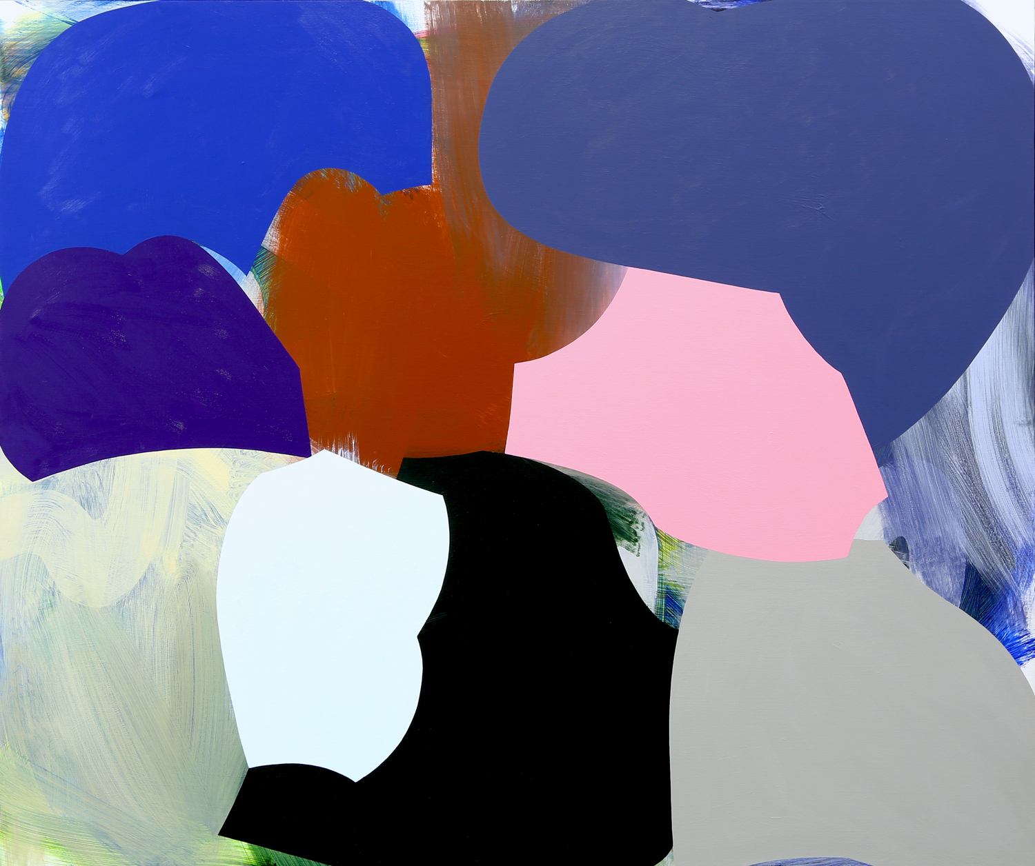 Weight and Waver 2015 Acrylic on linen 138.5 x 118.5 cm