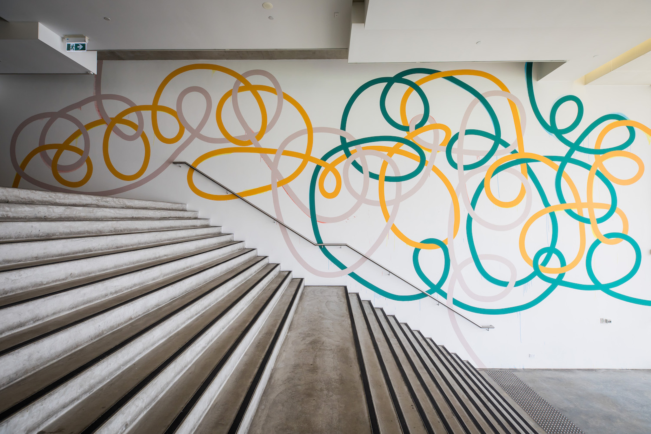   Triple Tangle  2018   Museum of Contemporary Art Foyer Wall Commission Synthetic polymer paint on wall 15 x 7 m 