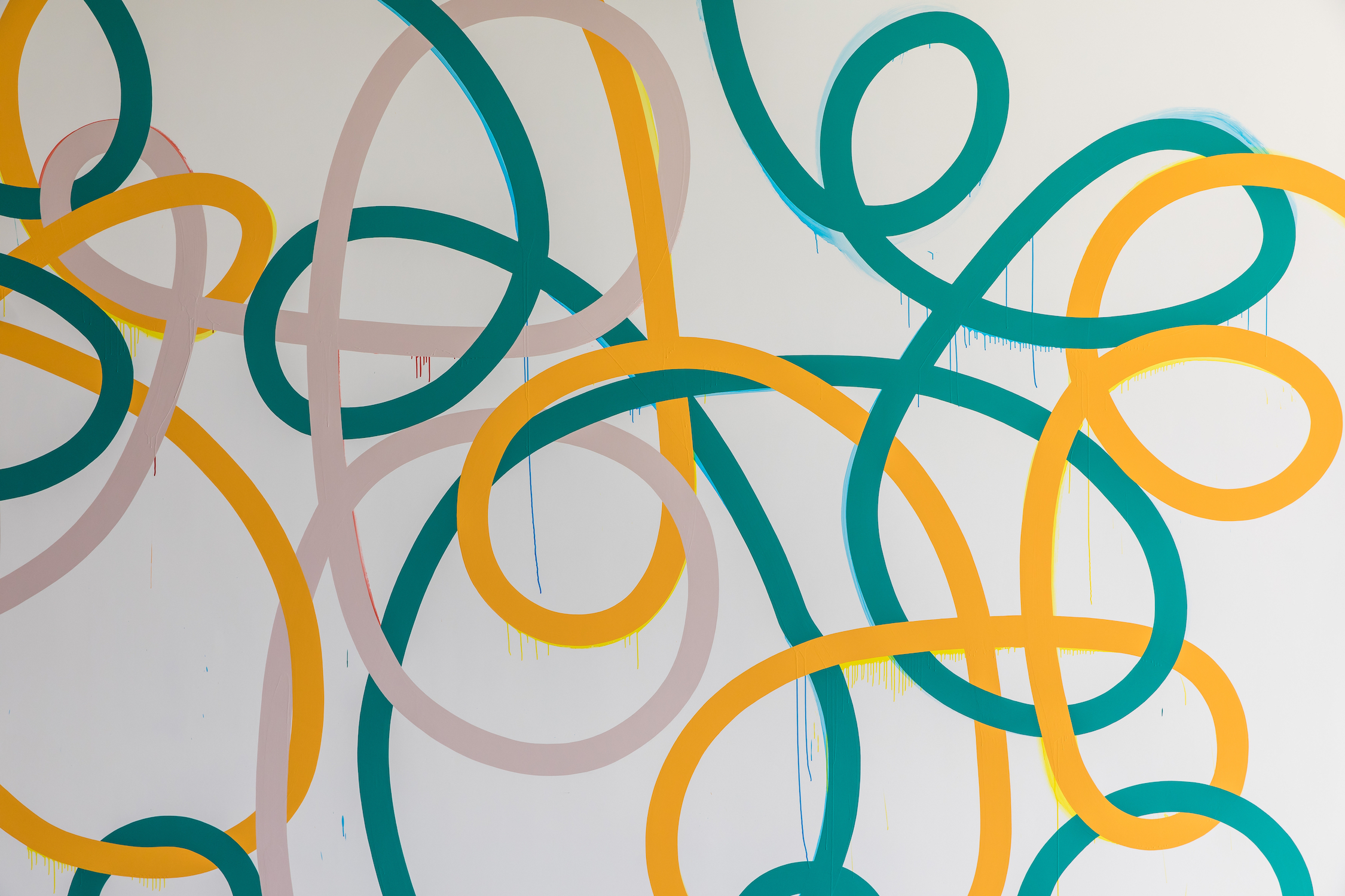   Triple Tangle  2018 (detail)   Museum of Contemporary Art Foyer Wall Commission Synthetic polymer paint on wall 15 x 7 m 