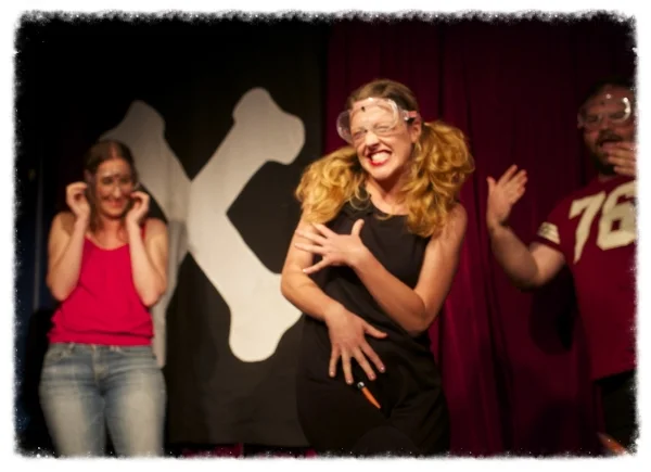 Getting attacked whilst singing in Hoo Haa Danger Hour at The Butterfly Club! (Image: Open Cage Photography)