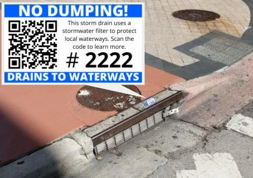 QR Code Storm Drain Markers - SOP Technologies