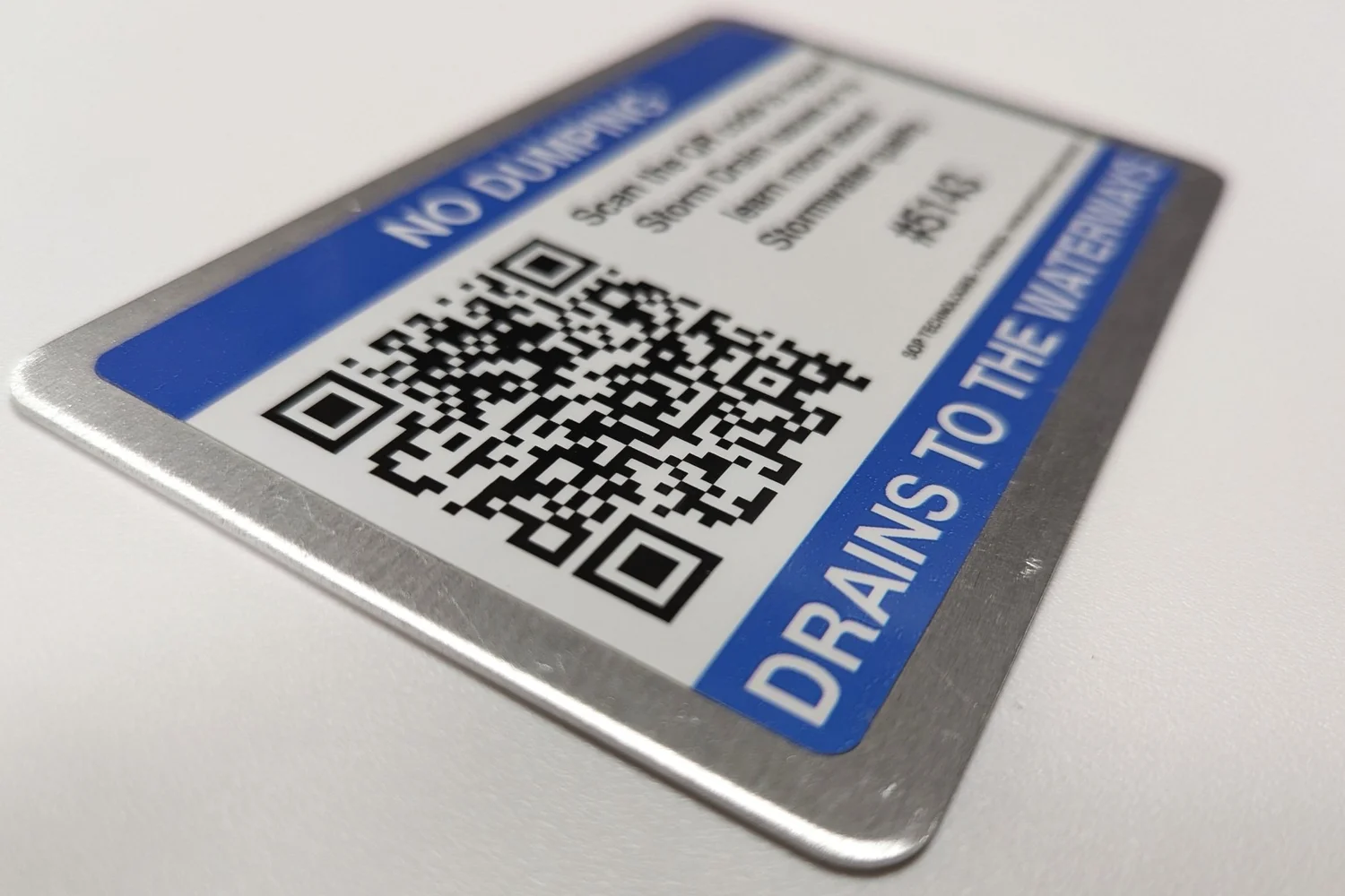 Bundle of 15) QR Code Storm Drain Markers (5"3")  SOP Technologies -  Environmental Solutions