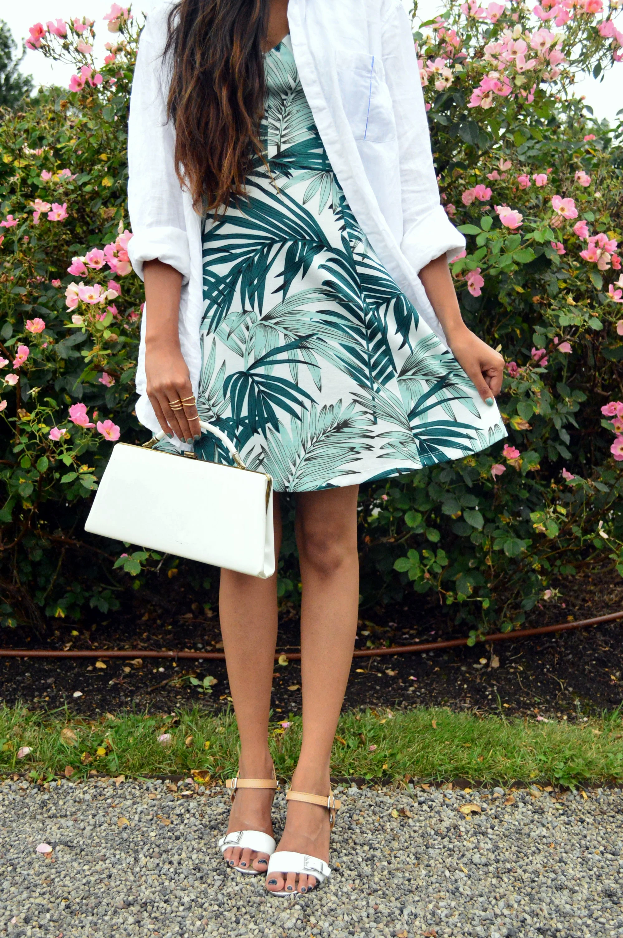 Palm Print Dress