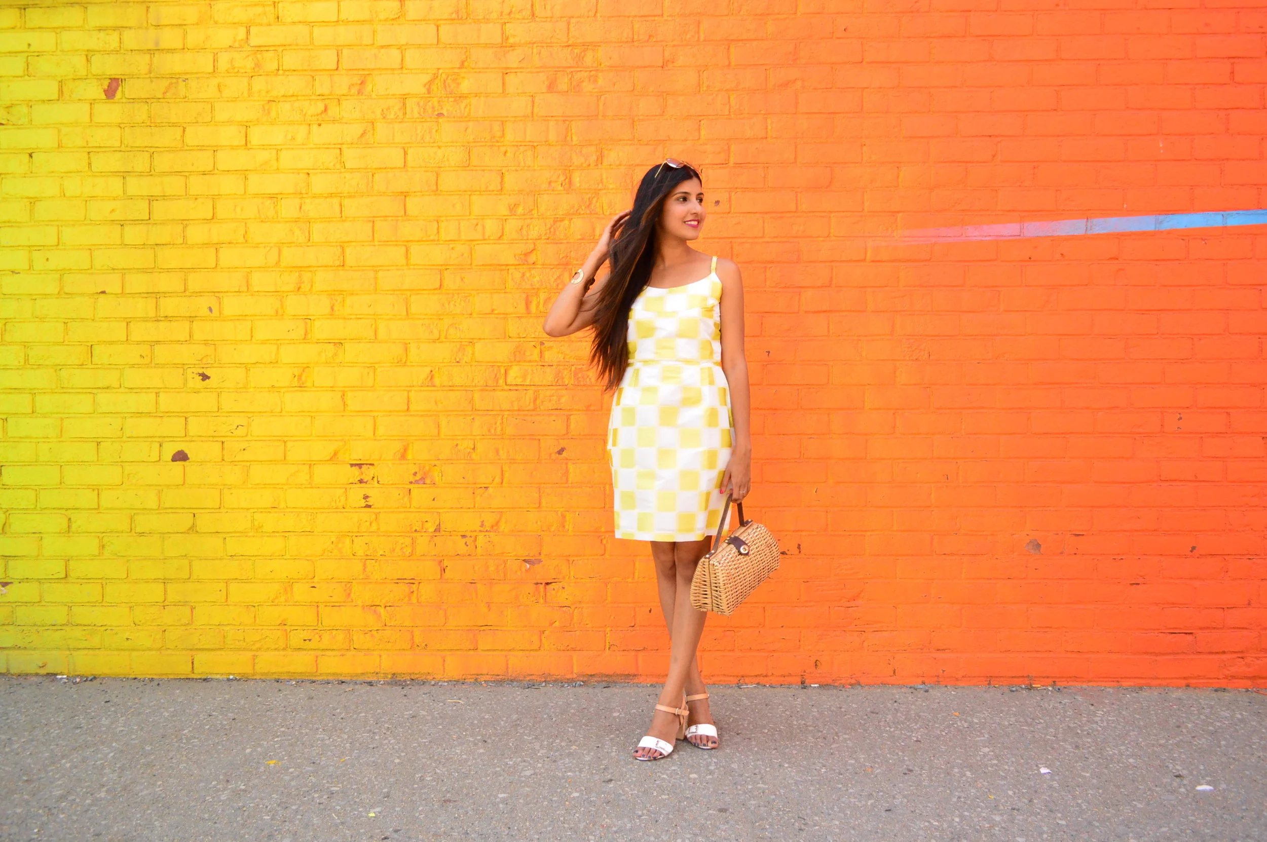 Gingham Dress at DUMBO, Brooklyn