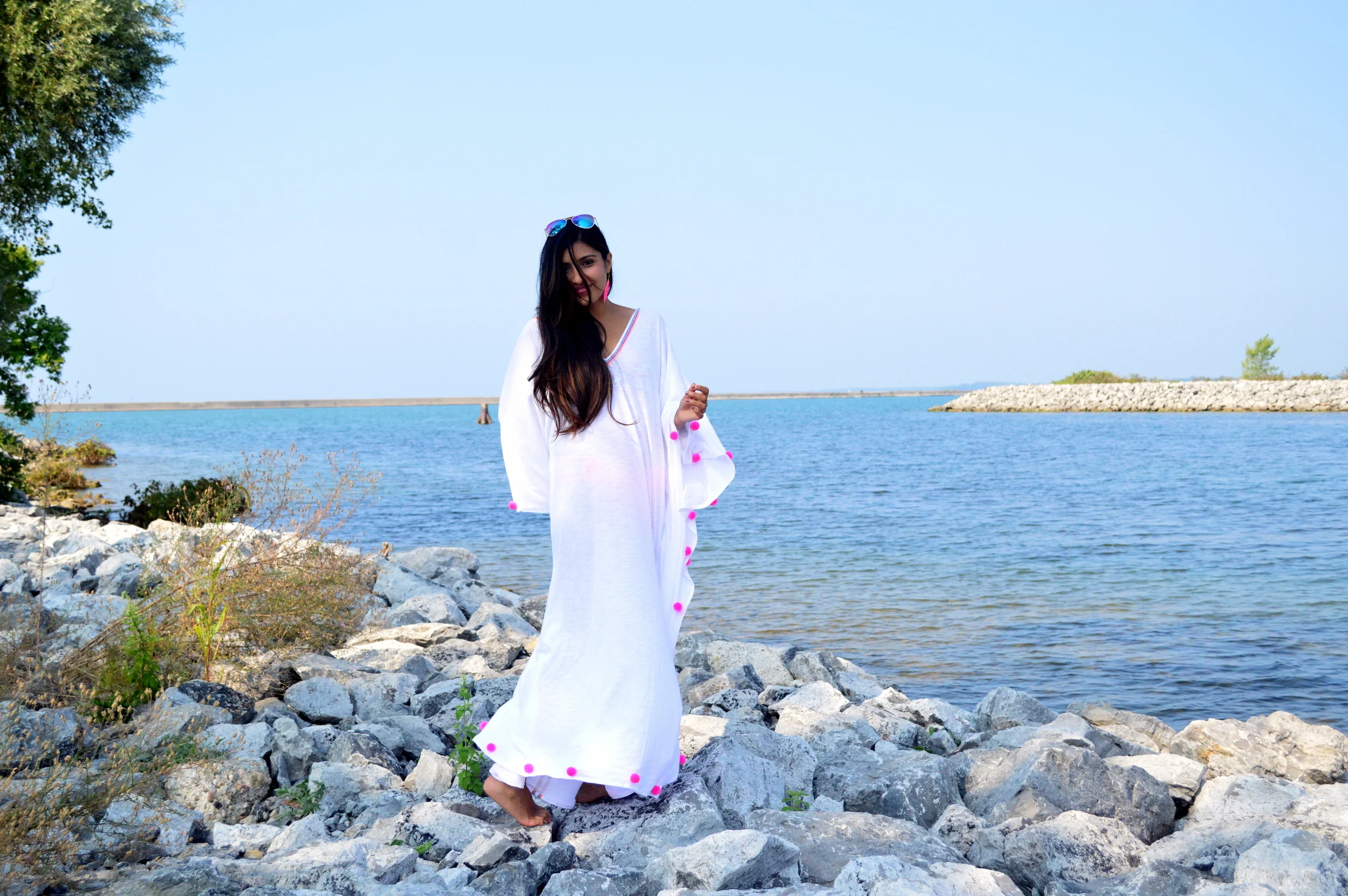White Kaftan Cover-up