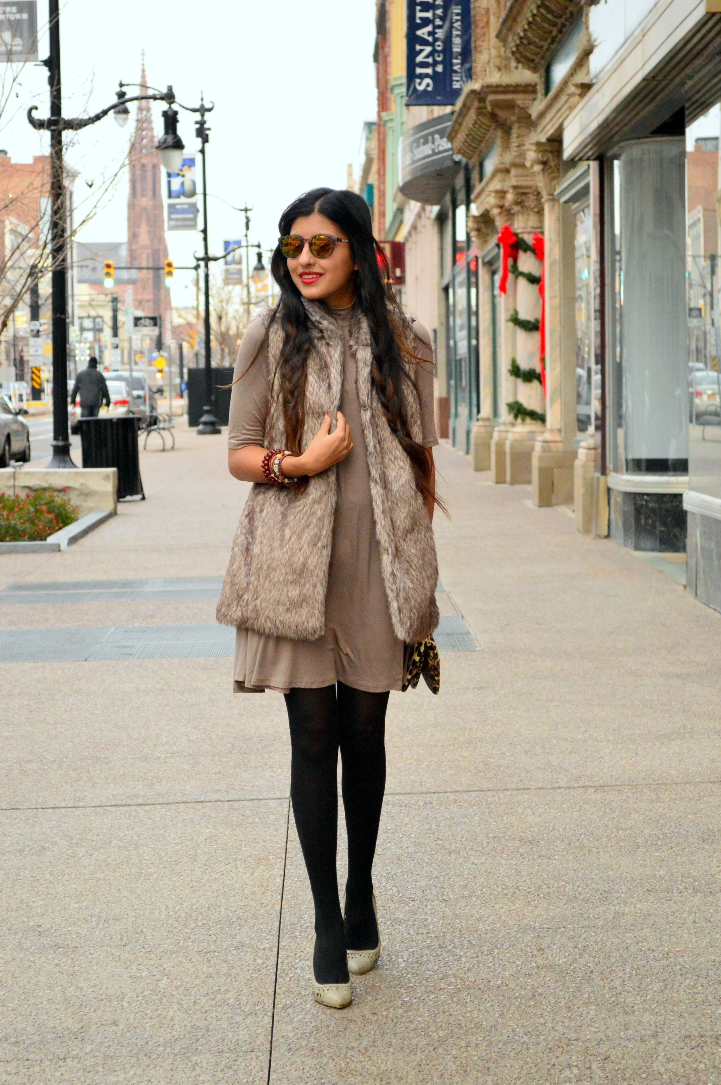 Taupe layers-faux fur 3