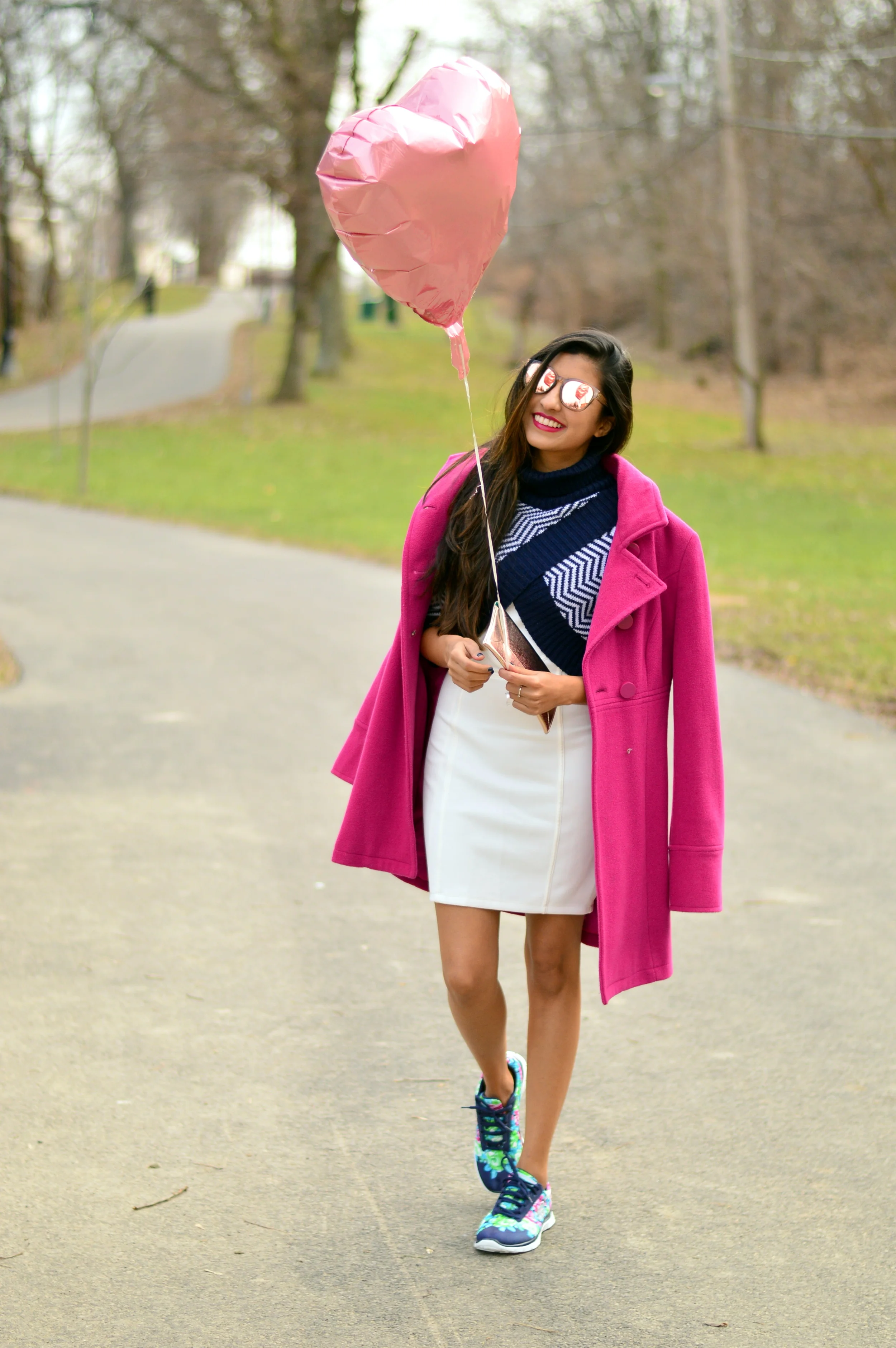 Casual Valentine- Skechers floral sneakers 1
