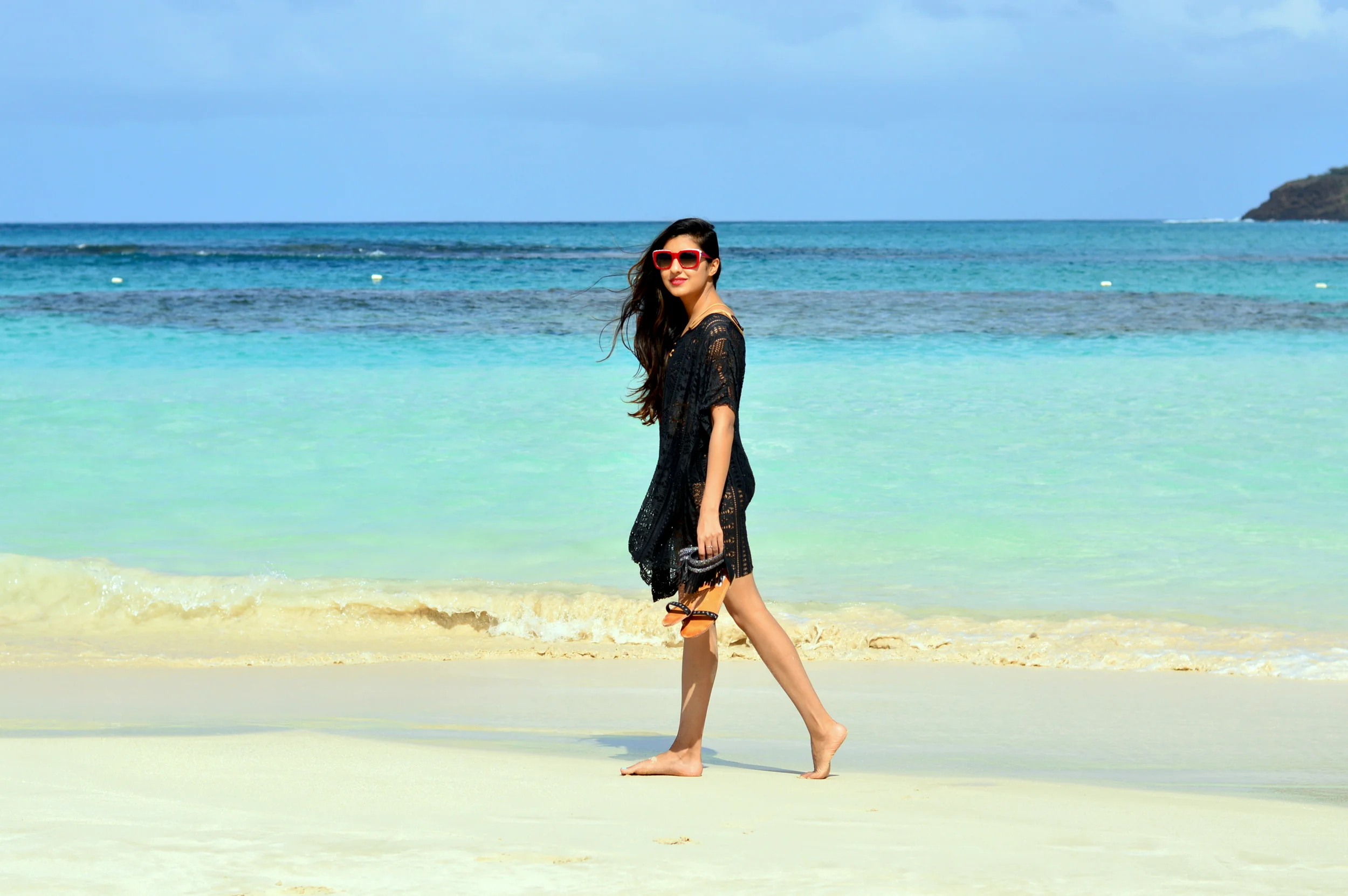 Crochet & Suede Coverup: Culebra, Puerto Rico