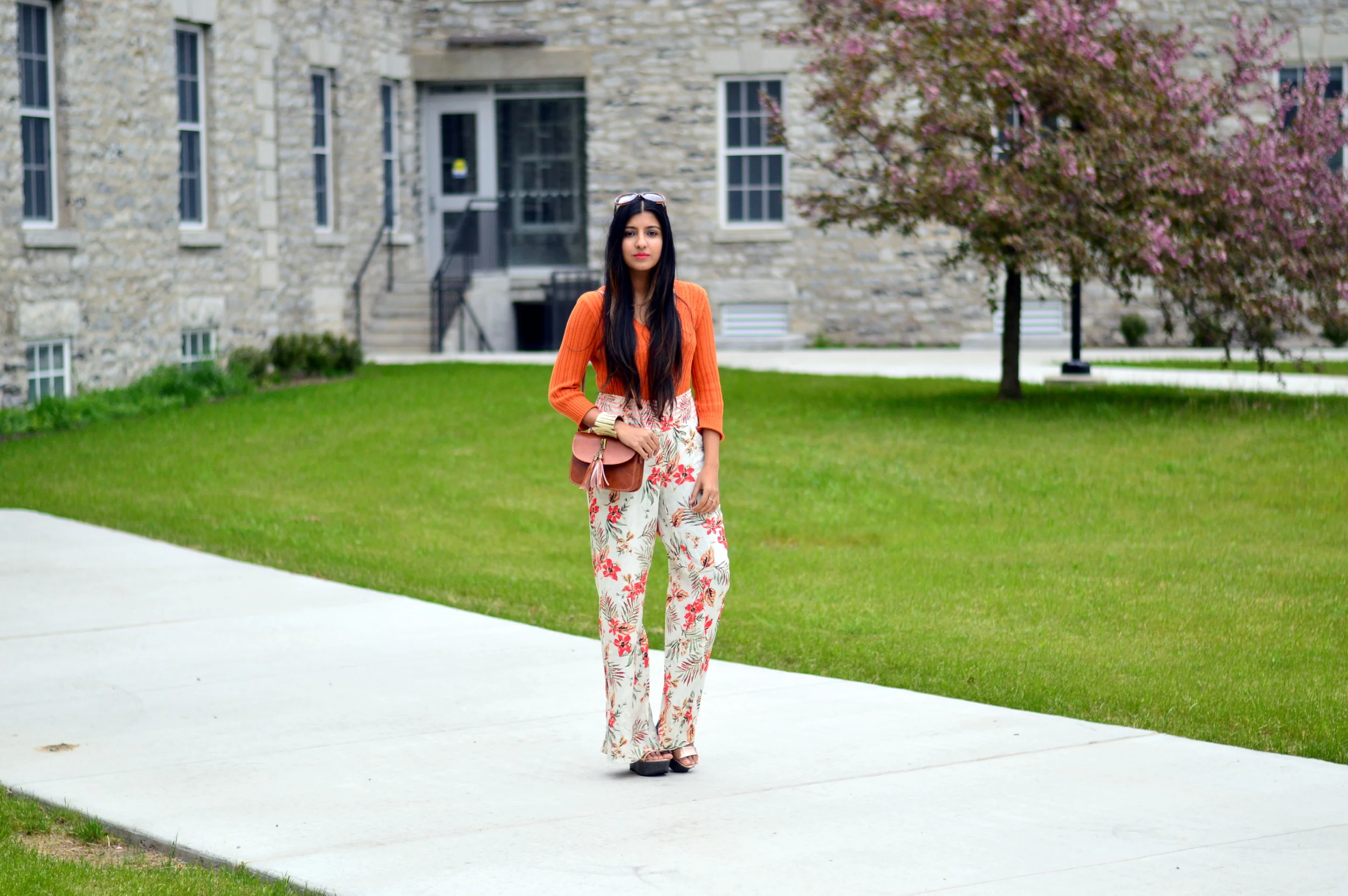 Floral Wide-Leg pants