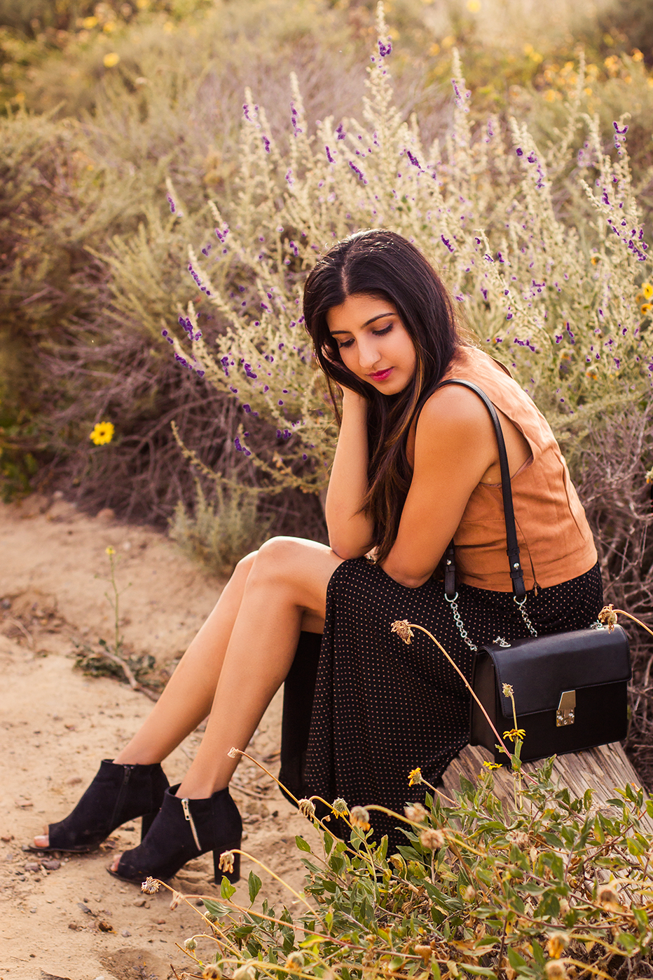 Button-down Midi Skirt: La Jolla, San Diego
