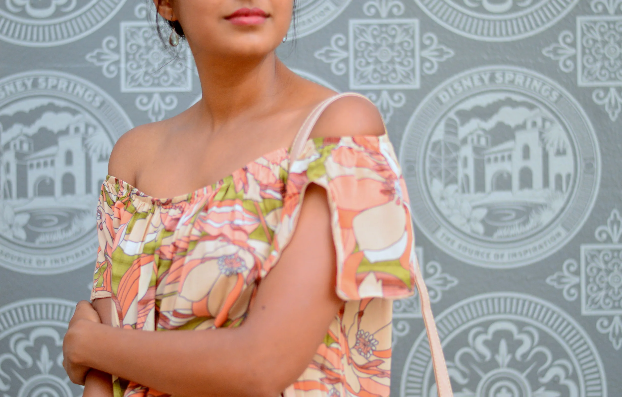 Floral Off-the-shoulder Blouse: Orlando, Florida