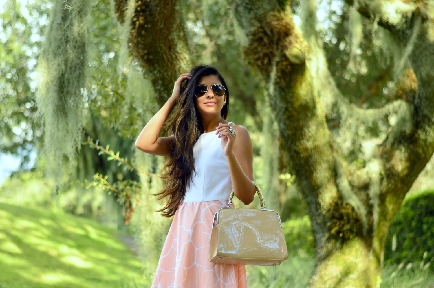 Peach High-Low Dress: Orlando, Florida