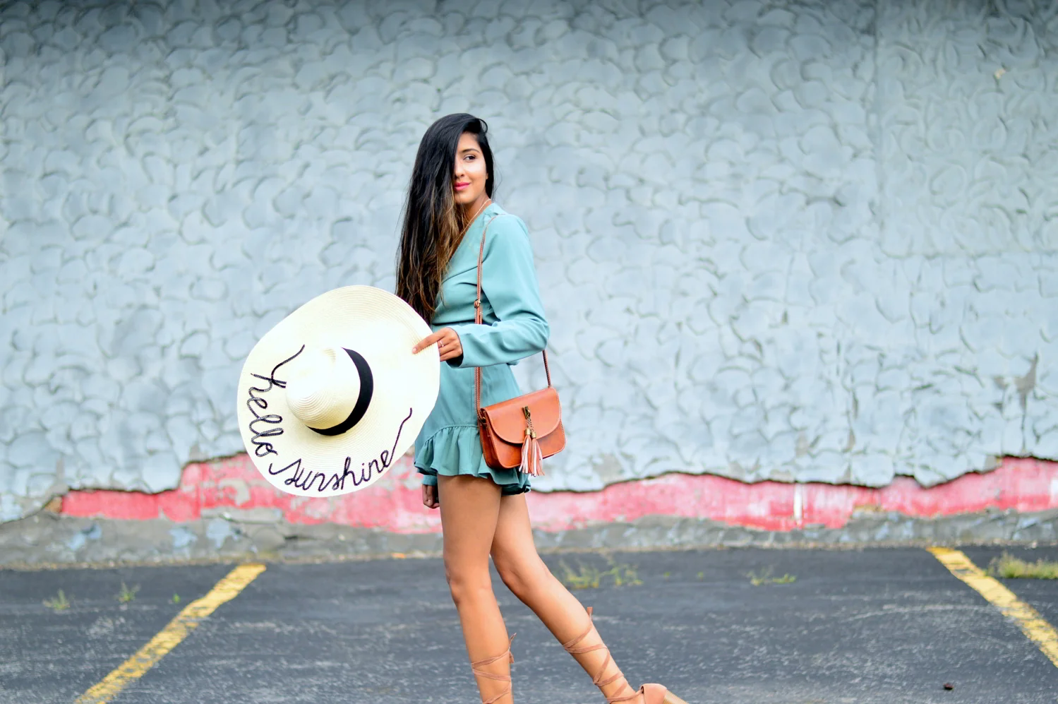 Tie-Front Mint Playsuit