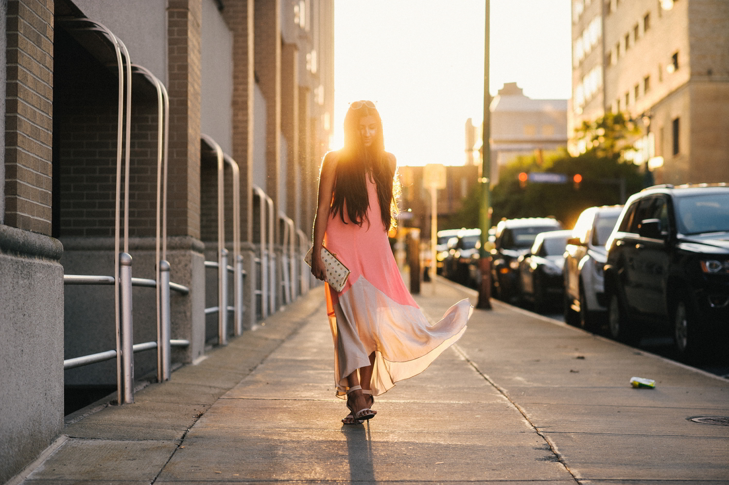 Color Block Maxi Dress