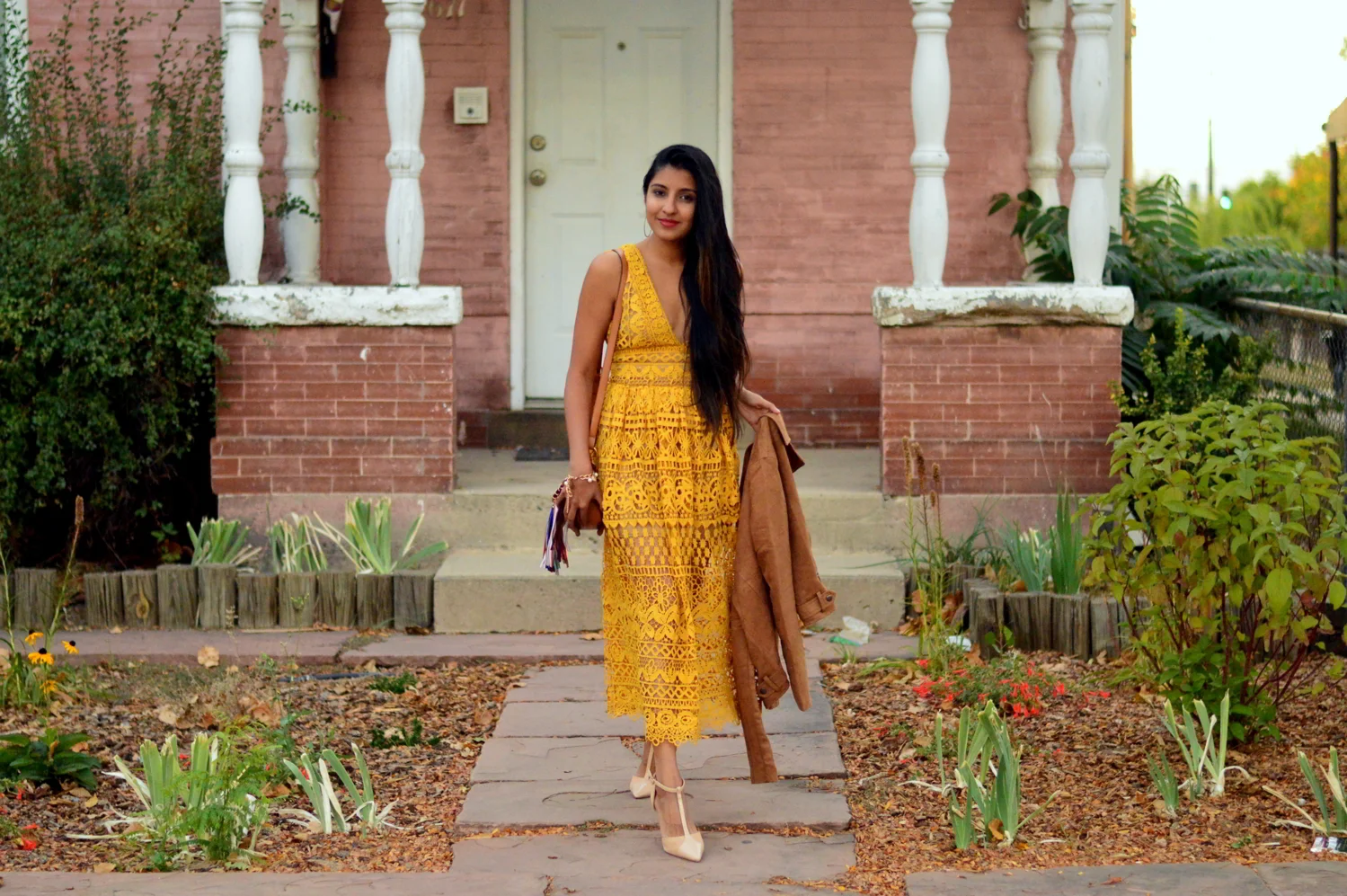Mustard Lace Dress: Denver, Colorado