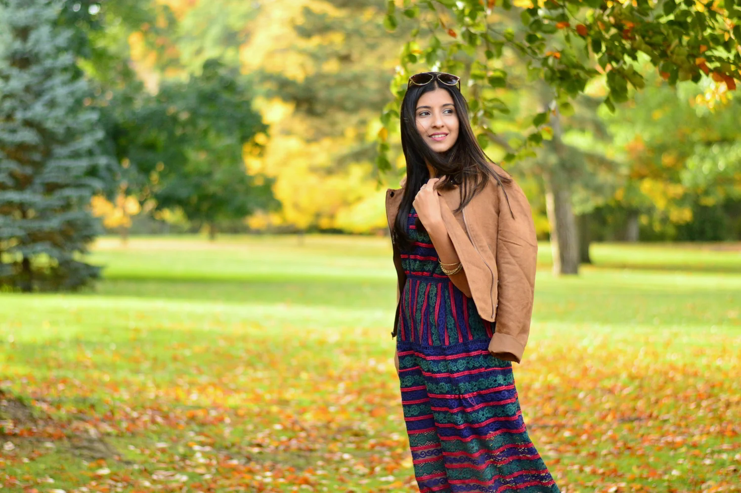 Autumnal Lace Maxi Dress