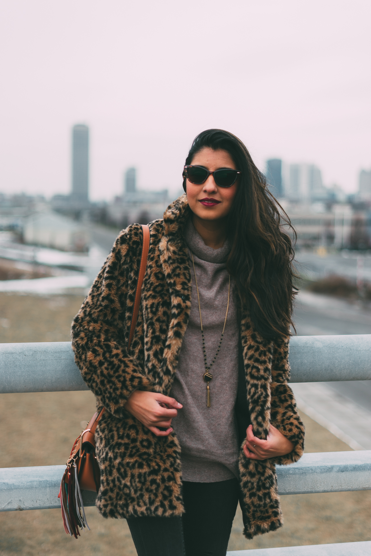 Winter Fierce: Leopard Faux-Fur Coat + Velvet Boots — Miss Minus Sized