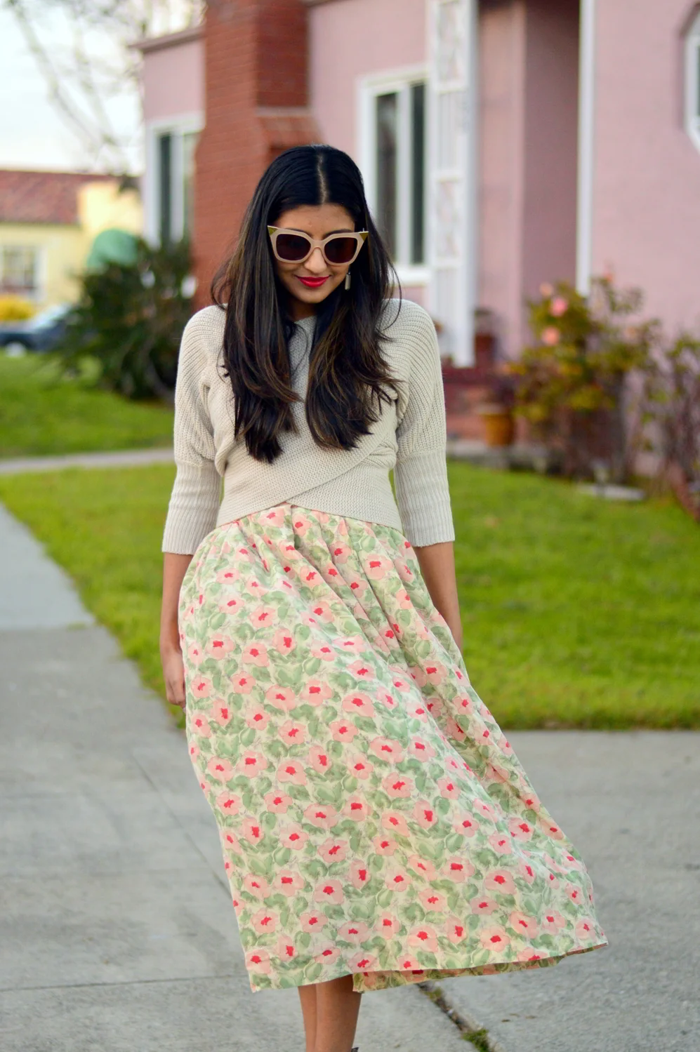 Beige Wrap Sweater