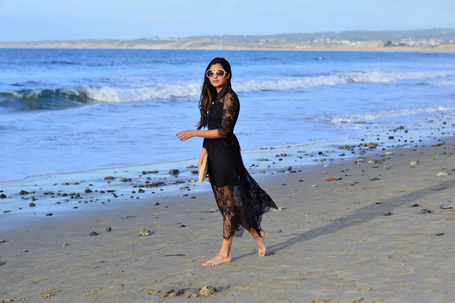 Lace Maxi Shirtdress: Monterey, California