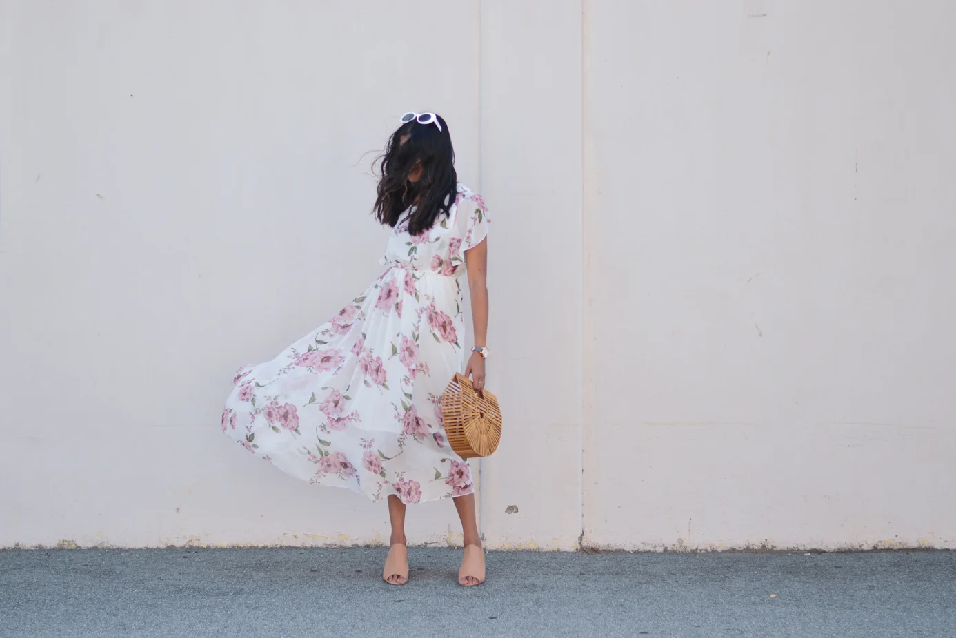 September Summer: Floral Maxi Dress + Neutral Mules