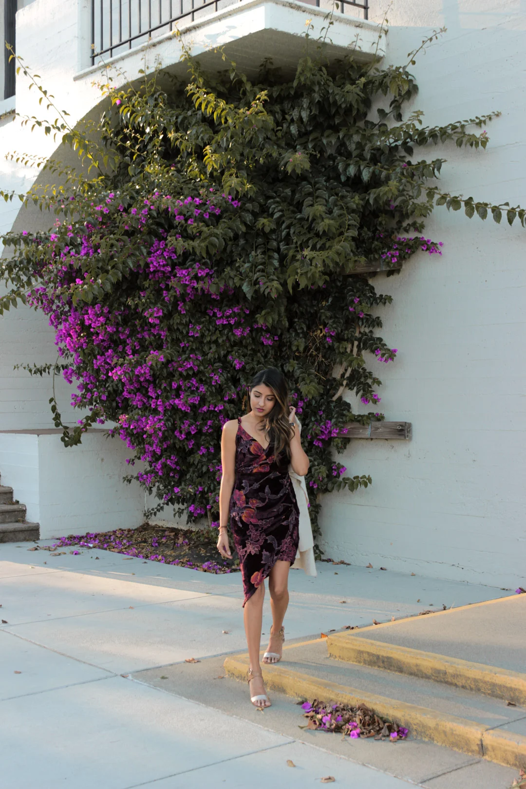 velvet-wrap-floral-dress-nye-party-style 7