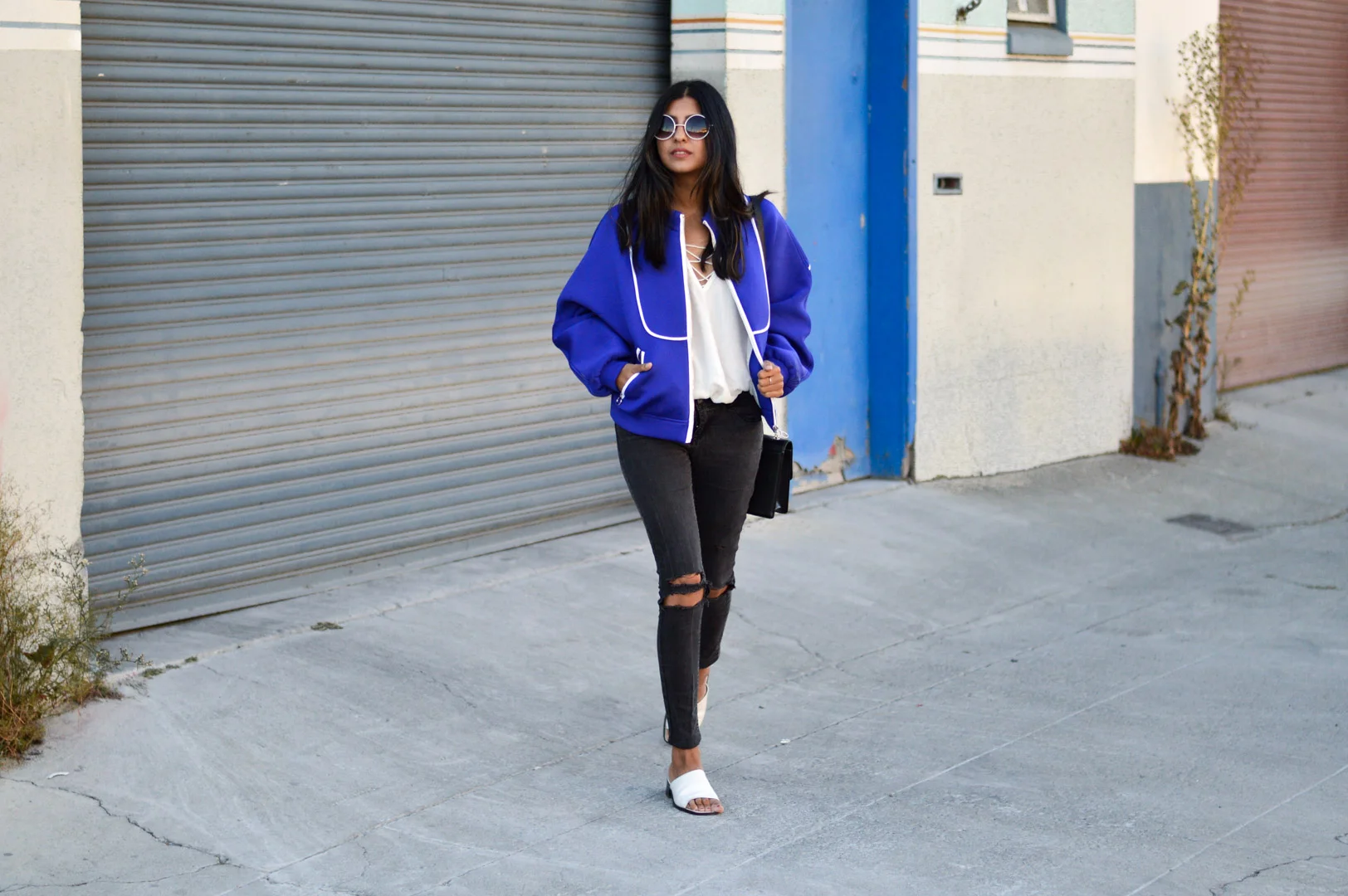 Big Blue Bomber Jacket