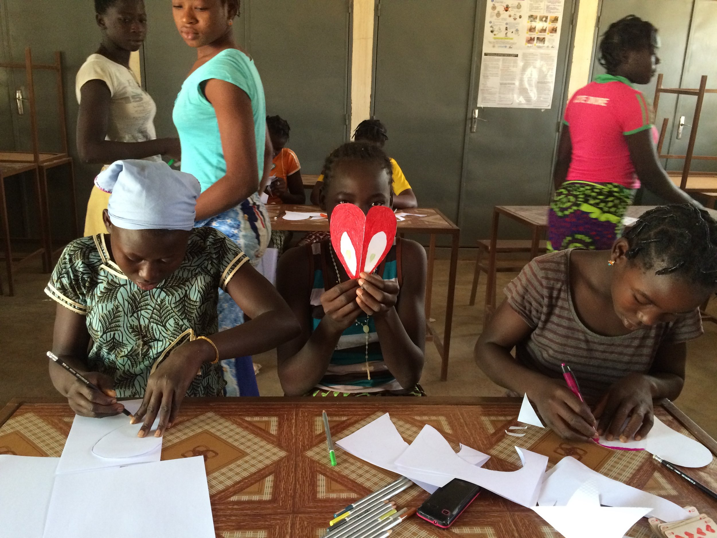  Watching the girls enjoy a rare chance at creativity.&nbsp; 