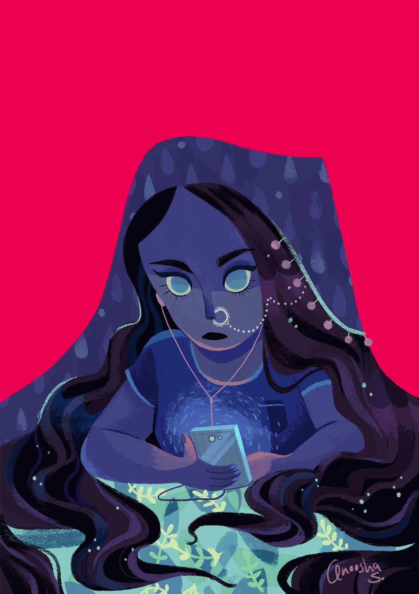 Illustration done for the TOBEYOU gallery show at Light Grey Art Gallery. (Portland, USA). Drawn digitally. 2017