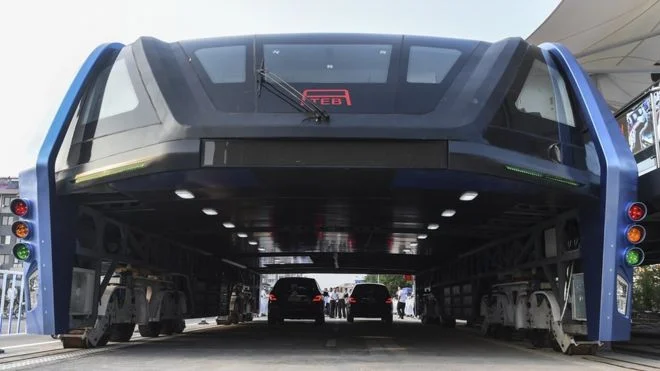 Chinese elevated bus