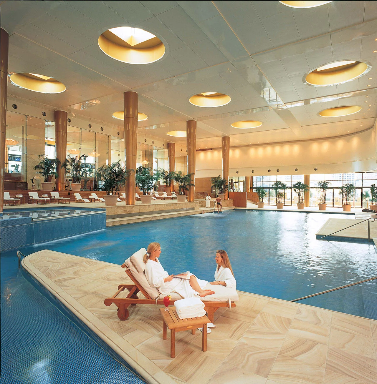 Sawn pool paving medium brown colour range Crown Casino