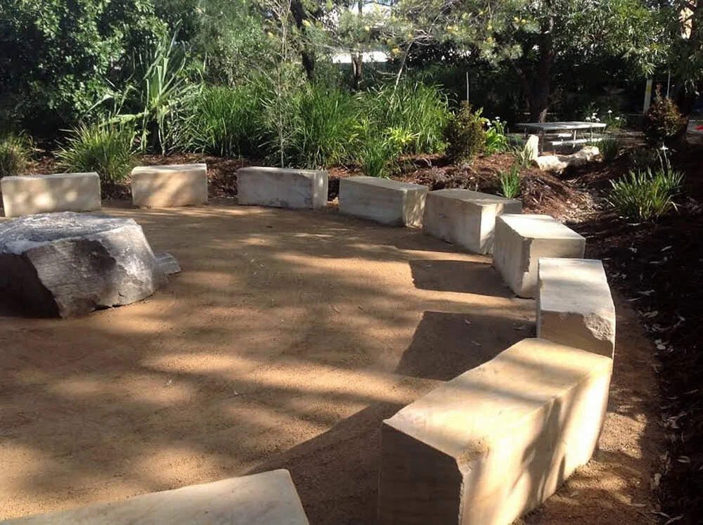 Gosford Quarries Sandstone Landscaping blocks, yarning circle