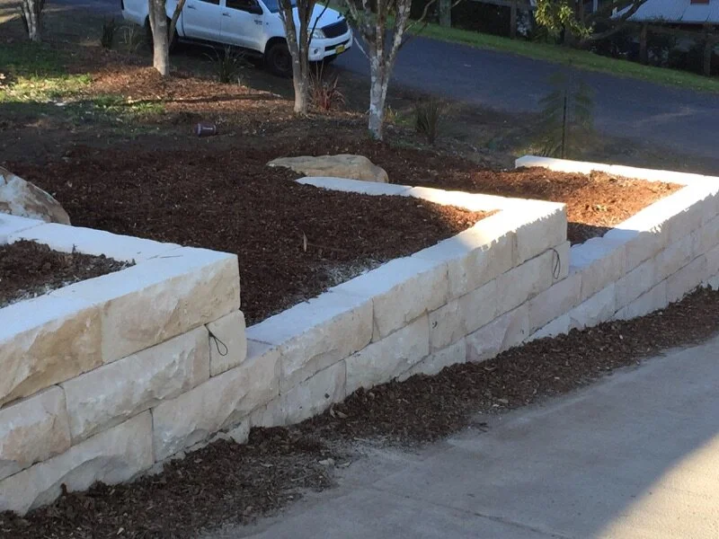 Gosford Quarries Sandstone Billets - Tiered Landscaping Retaining Wall