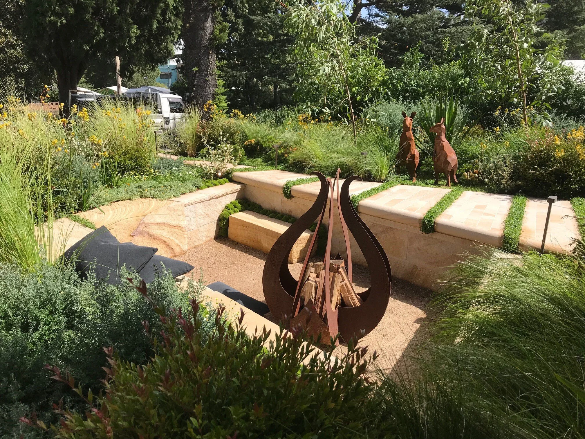 The Perfect Stone Firepit with Gosford Quarries’ Sandstone