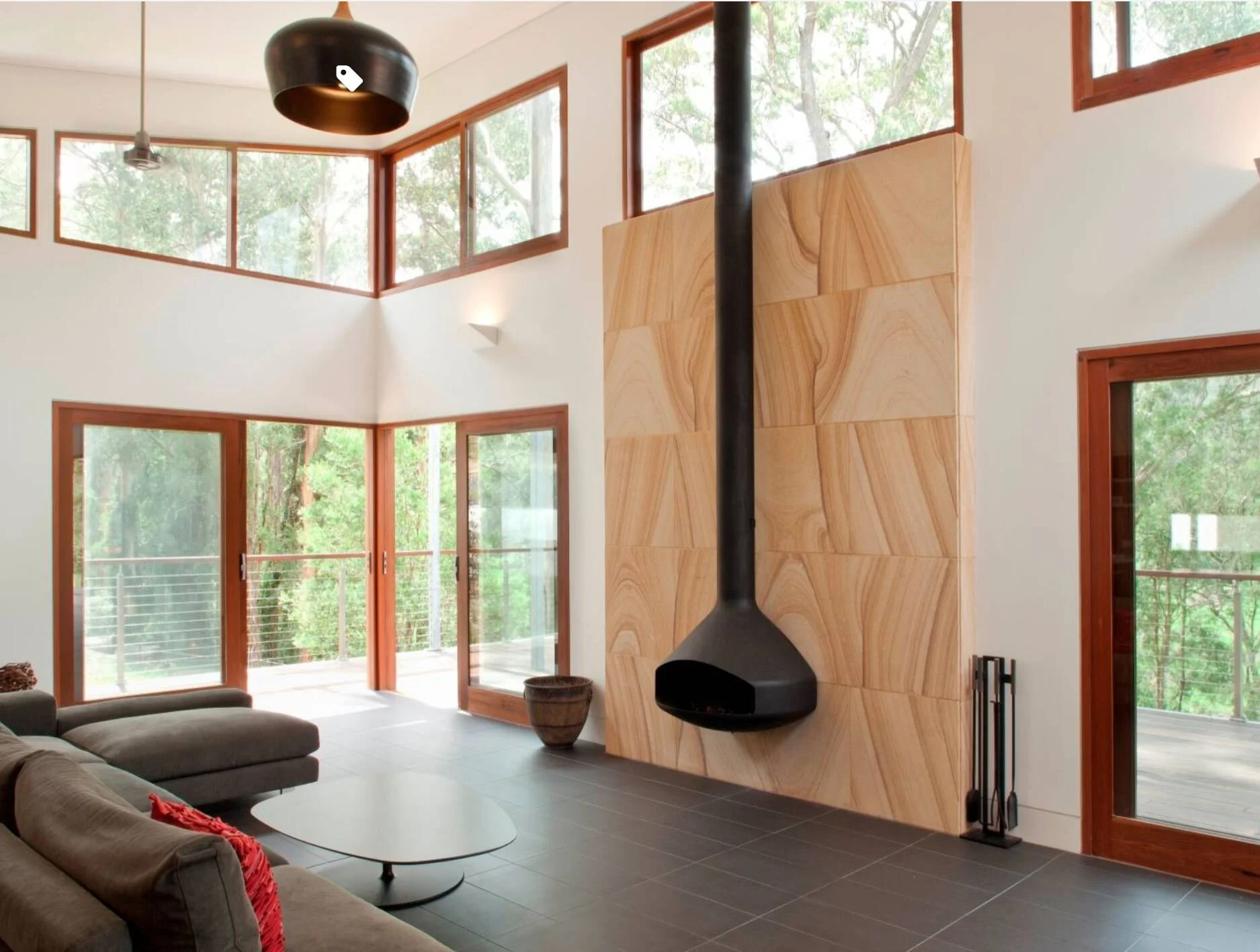 Warm natural Australian sandstone Medium Brown Sawn cladding by Gosford Quarries.