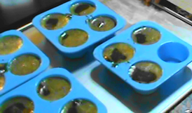 Estos moldes de silicona van geniales (son pequeños)