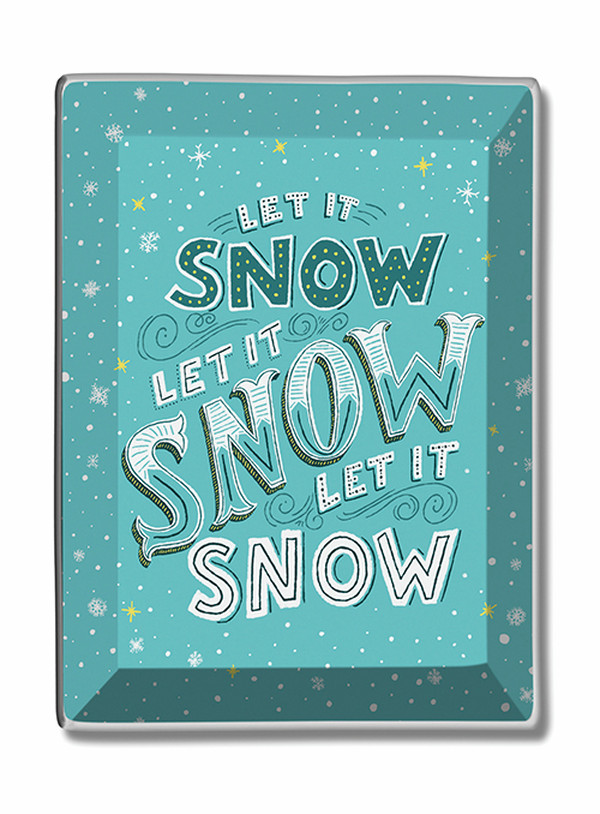 Let It Snow Trinket Dish Studio Oh Shauna Lynn Panczyszyn Item #81014 UPC 846307022648