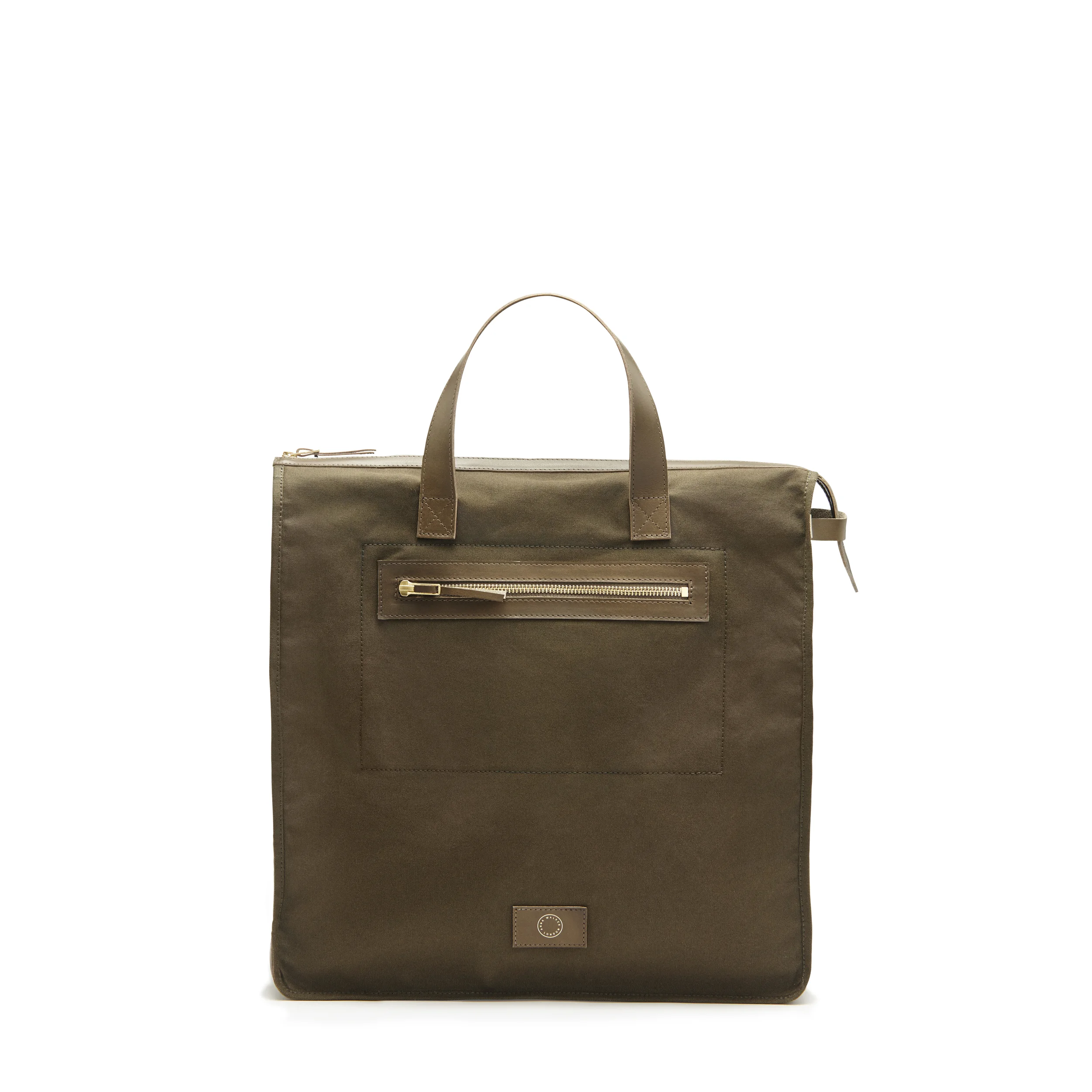 Short Handled Canvas Shopper - Olive