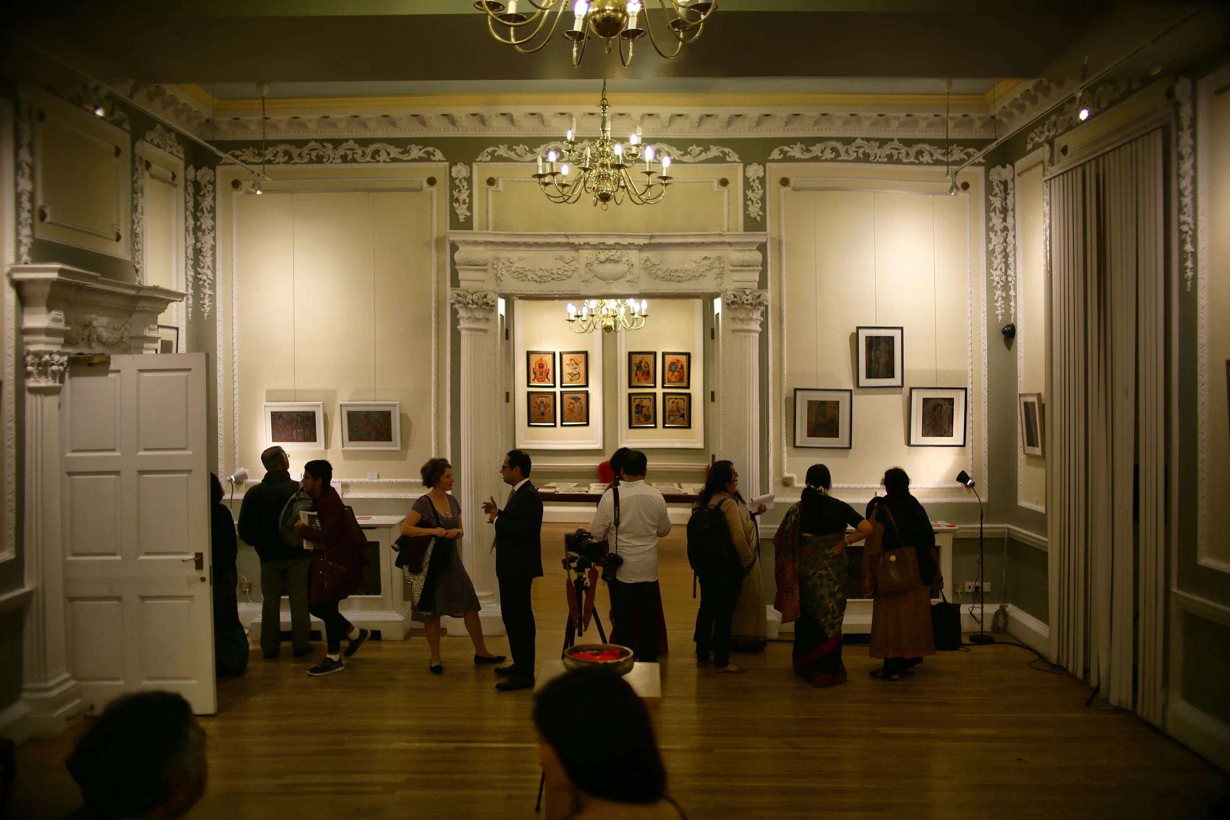 Guests at the exhibition, Nehru Centre, London, 14/09/2015.