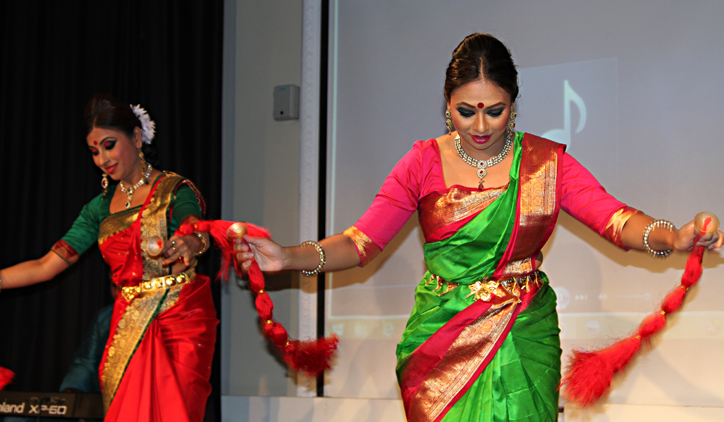 Dancers Senjuti Das and Aindrila Ghosh performing at the event, Nehru Centre, London, 15/09/2015.