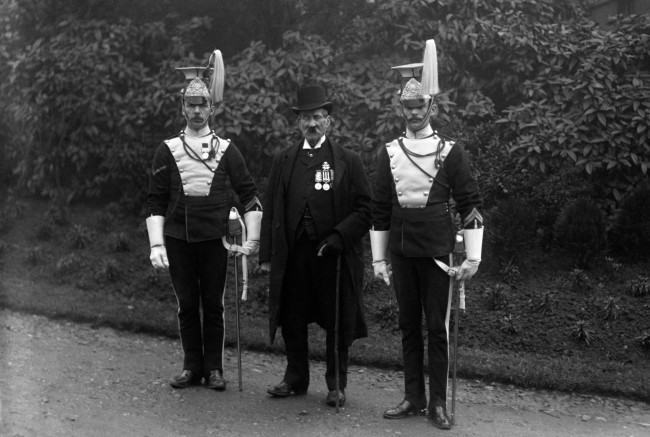 Centre: Sergeant James Mustard of the 17th Lancers and last survivor of the charge. He died February 1916.