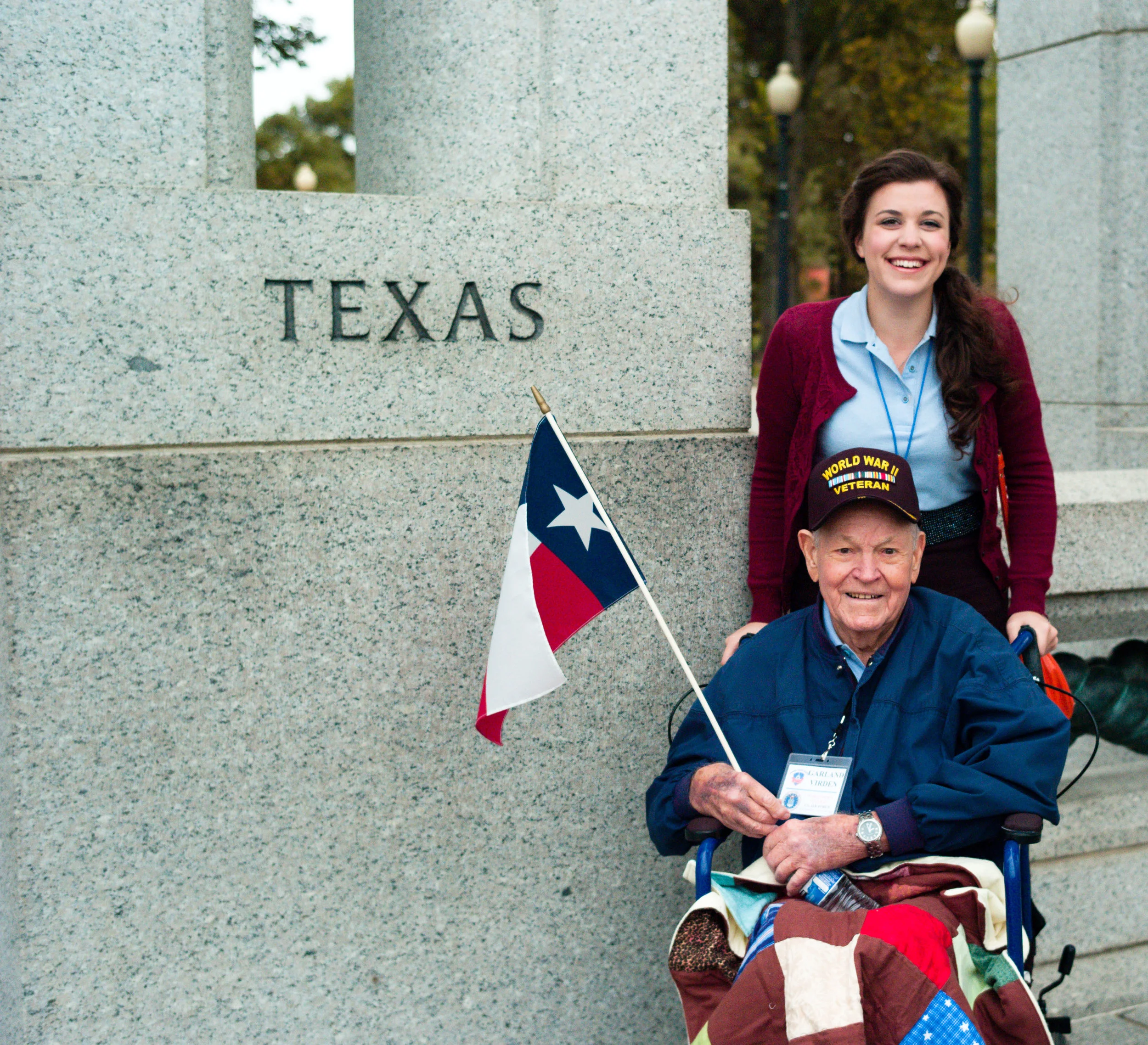 Liberty and Mr. Virden at the World War Two Memorial