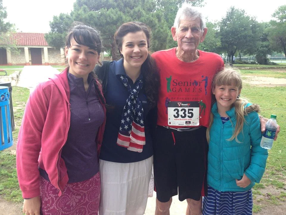 With Joe Barger shortly after he finished his 10K