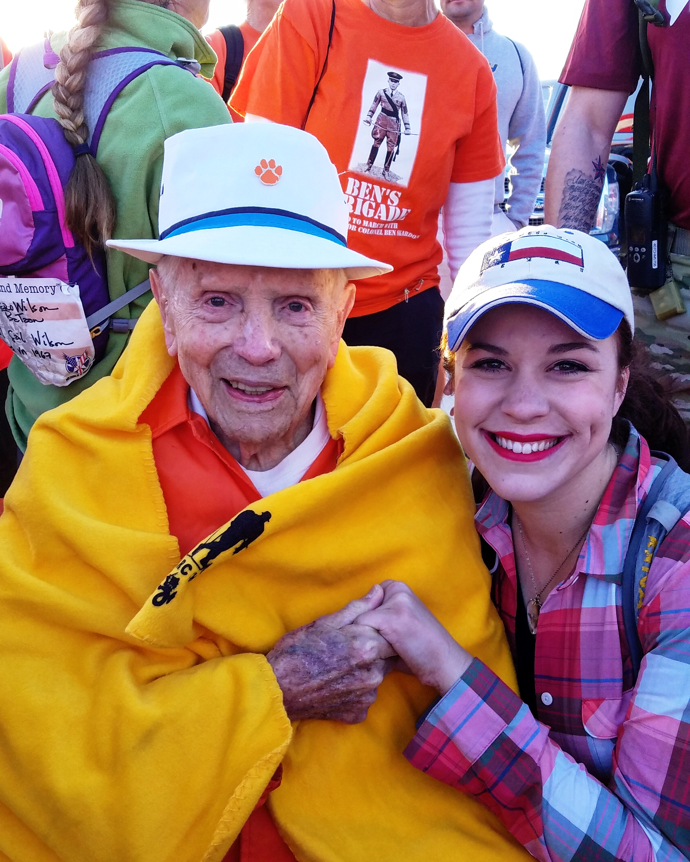 Probably my favorite photo from this week. I can't describe the honor it was to march with Colonel Ben Skardon on my great-great uncle's behalf during the Bataan Memorial Death March. Truly a once in a lifetime experience.