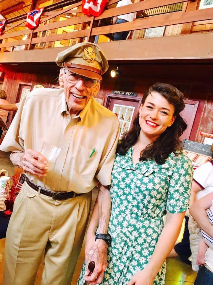 Jubilee with one of the Air Corps Veterans. He is wearing his original cap!! pc: Phyllis Piraino
