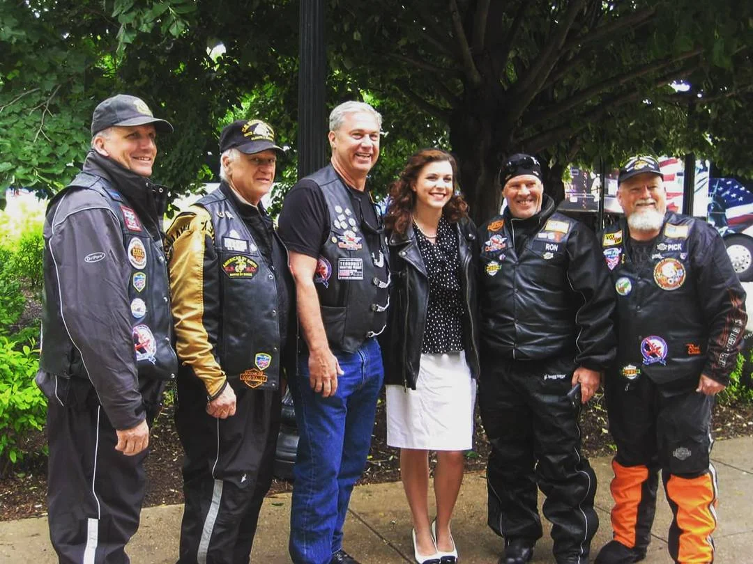 The "BWI Brownies." Motorcycle escort for many of the Honor Flights that come into D.C. Don was a faithful member of this great group of fellas. It was so good to see them all again. 