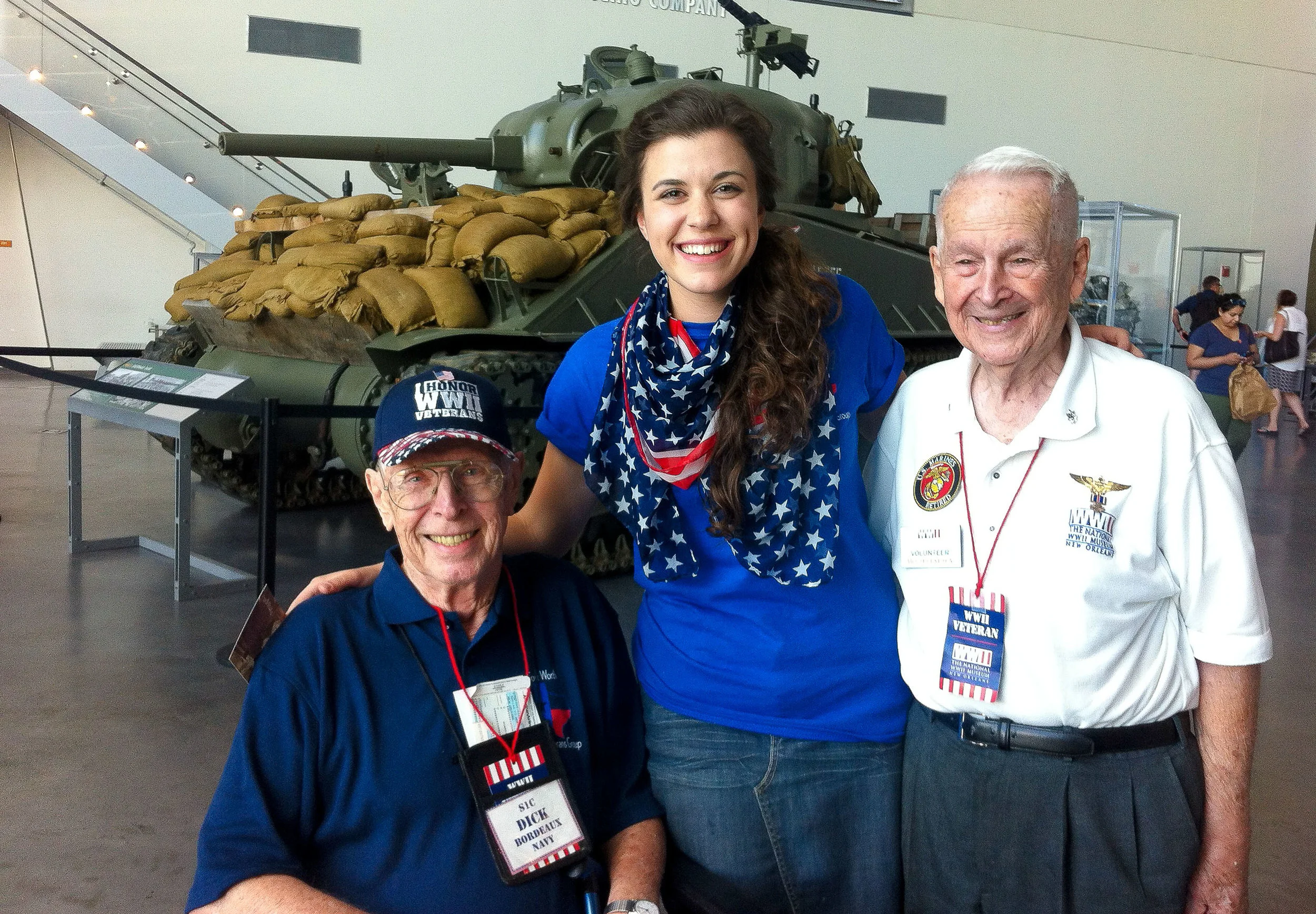 a special meeting between war veterans: dick bordeaux and Lt. colonel Art arceneaux.