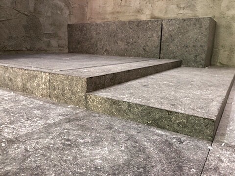 #ingoodFORM: the custom #Belgian #bluestone shower at our #Mediterranean project is coming along quite beautifully. #KillingIt