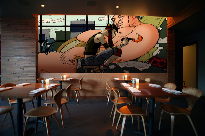 Masu Sushi Restaurant Mural